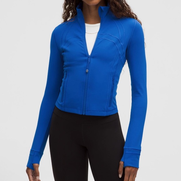 lululemon athletica Jackets & Blazers - Lululemon Define Cropped Jacket Nulu Galactic Cobalt Size 14 Sz 14